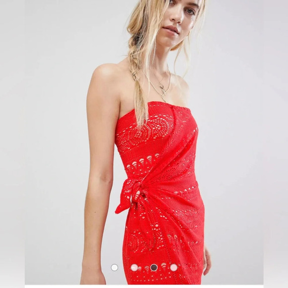 Free People|| Oceanside Rouched Side Bandeau Dress, Strapless - Picture 2 of 11